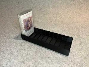 Simple stand for 10 cassette tapes