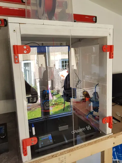 Pin hinge for 3D printer enclosure - easy door removal