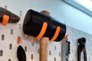 T-Nuts Rubber Mallet Hook for Ikea Skadis
