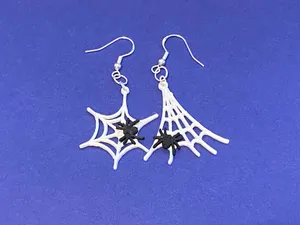 Spider Web Halloween Earrings