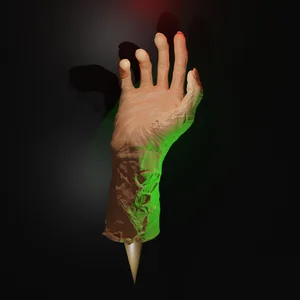 Zombie hand for halloween! Supportless and with ground stake.