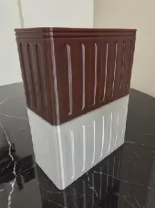Trash bin - box 2x (vase mode, stackable, with lid)