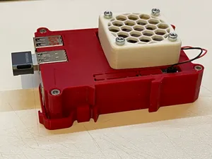 Raspberry Pi 4 DIN rail case with 40mm fan and threaded inserts
