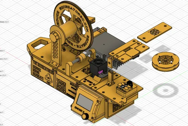 Turn PET1 plastic bottles into 3D filament with The Recreator3D.com - MK5KIT: Ender 3. Community Revision 2 STEP File