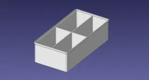 2x4 units, full height, 2x2 grid Stackable Insertbox