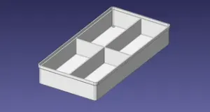 2x4 units, half height, 2x2 grid Stackable Insertbox