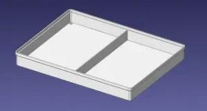 3x4 units, third height, 1x2 grid Stackable Insertbox