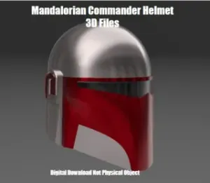 Mandalorian Commander Helmet 3D files(3mf)