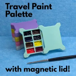 Tiny magnetic watercolor travel palette