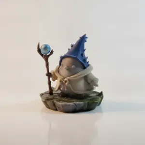 Adorable Kawaii Ice Cream Cone Character Wearing Wizard Robe And Pointy Hat Figurine 3D Printable