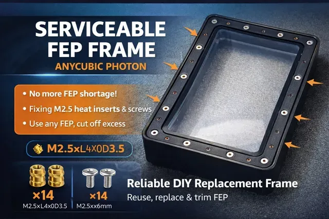 Serviceable FEP Frame – Anycubic Photon Mono