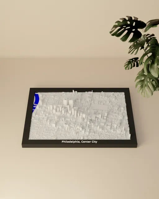 Philadelphia, Center City, United States - 3D Miniature