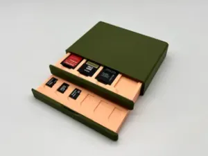 Magnetic SD & Micro SD Card Case – Dual Sliding Drawers with 52 Card Slots