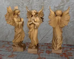 Statue of Angel with praying hands on Square Podest NoSupport FDMready Drybrush