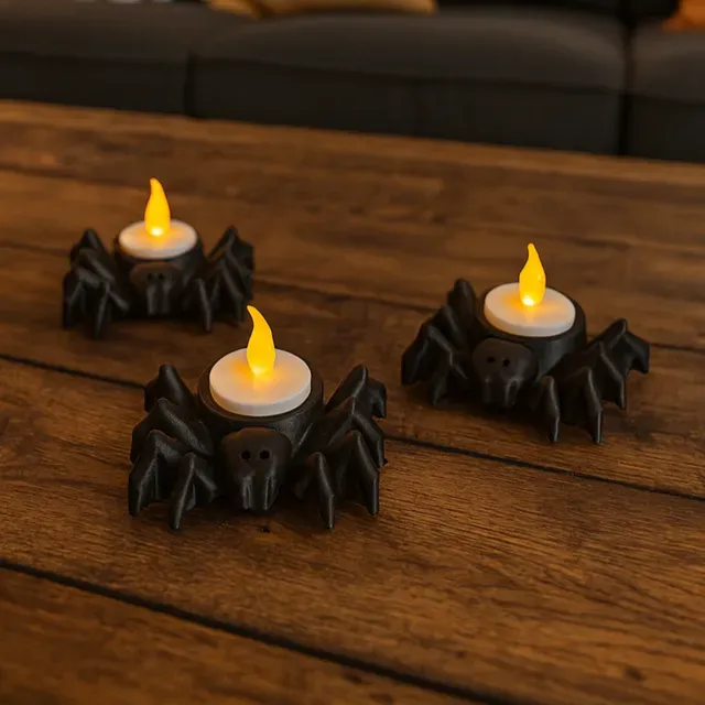 SPIDER TEALIGHTS FOR HALLOWEEN