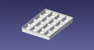 3x4 units, third height, 4x4 grid Stackable Insertbox