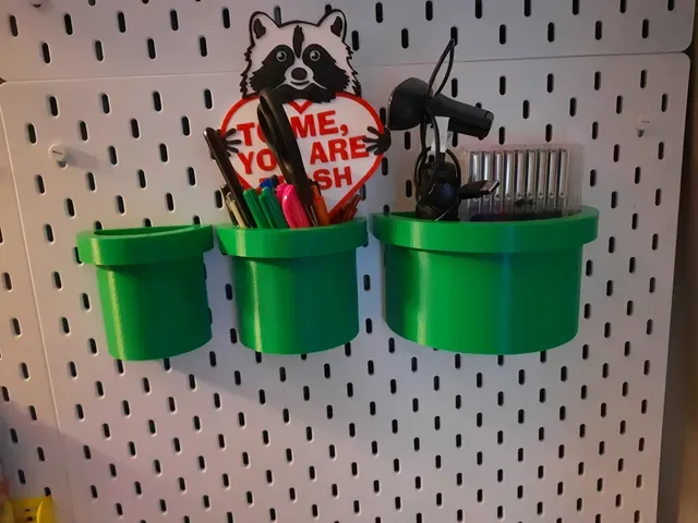 Mario Pipe Holder for Ikea Skadis Pegboard