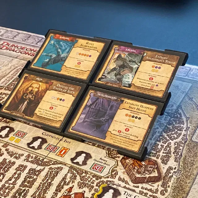 Lords of Waterdeep - Tray for Quests at Cliffwatch Inn -- with Stand