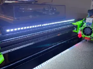 Angled 2020 mount for 10mm LED strip - 300mm length