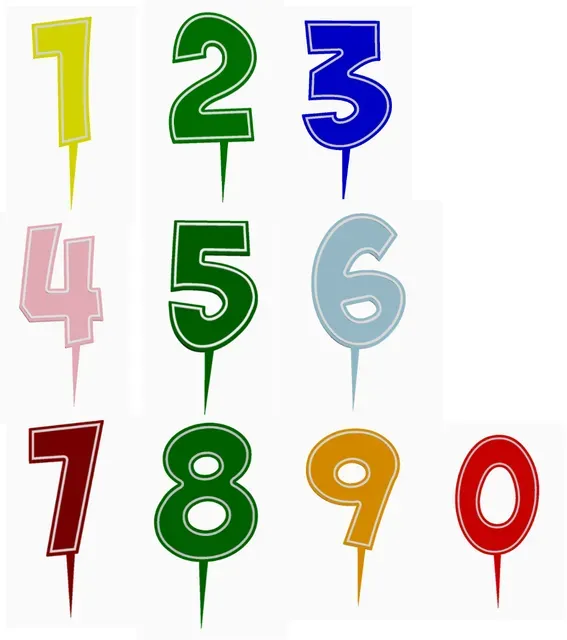 Birthday Cake Topper Numbers from 0-9 — Фото 2 из 13