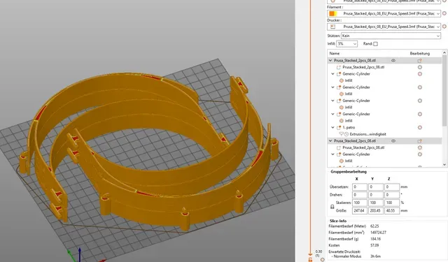 Prusa Faceshield 0.8mm Stacked 4pcs/print - WORK IN PROGRESS! — Фото 2 из 4