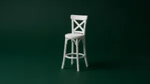 Bar Stool 3D Model 1:12 Scale Dollhouse Furniture