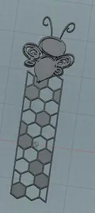 Bee-mark (Bookmark) bordered