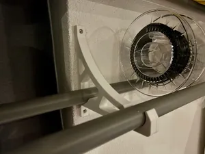 Filament spool wall mount for 32mm PVC (plumbing) pipes