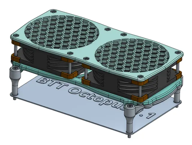 BTT Octopus 2 x 80mm Fan Magnet Mount — Image 2 of 3