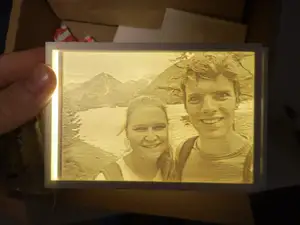 Lithophane Frame Light Box with Fairy Lights