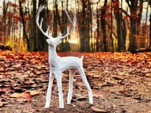Holiday Christmas Deer - Low Poly