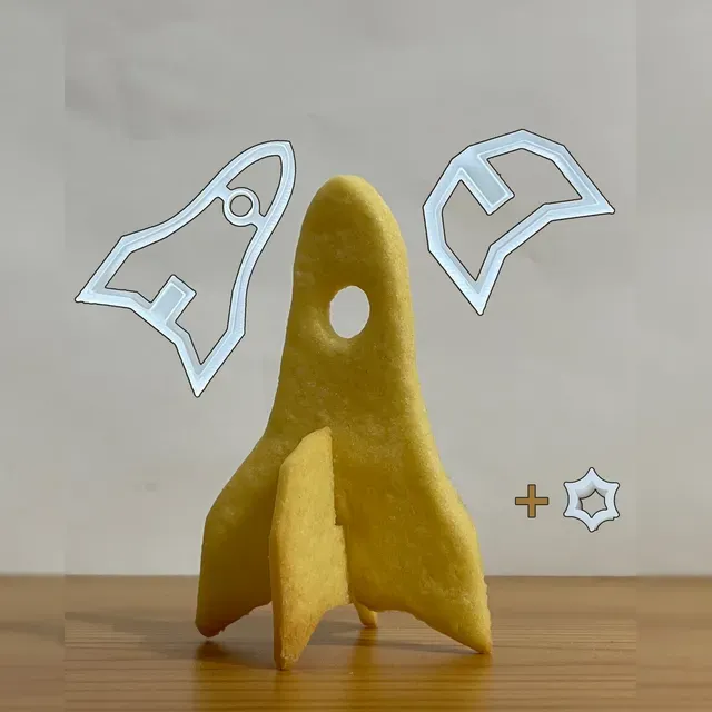 3D Rocket Cookie Cutter (with recipe!)