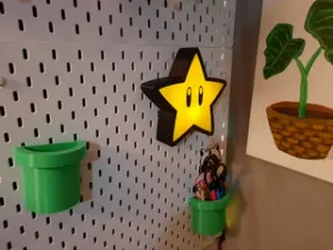 Lighted Mario Star for Ikea Skadis