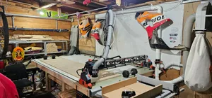 Lowrider V4 CNC ceiling mount hose and cable clamps