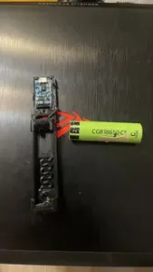 Print in place spring loaded 18650 Battery cell holder / charger TP4056