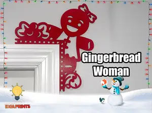 Christmas Door Trim Corner - Gingerbread Woman#13