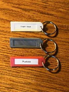 Key fob for 9mm label tape