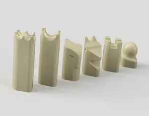 Stylized chess pieces