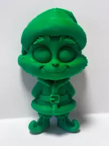 Green Elf with Big Eyes Figurine