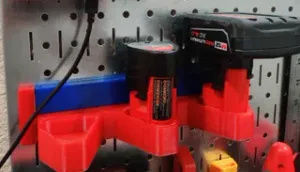 Milwaukee M12 battery holder for Wall Control Pegboard