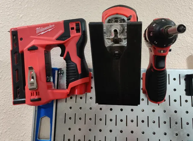 Milwaukee M12 tool holders for Wall Control Pegboard