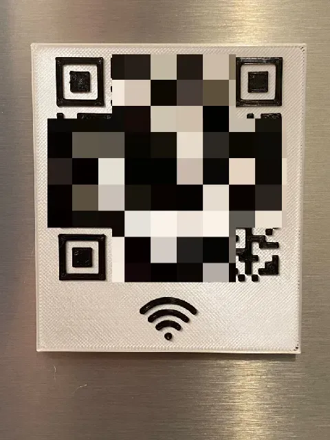 WiFI QR Code Sign - Embedded Magnet Version — Image 2 of 6
