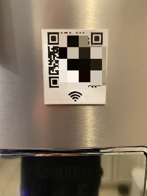 WiFI QR Code Sign - Embedded Magnet Version