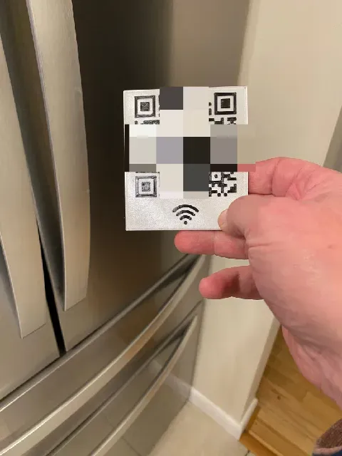 WiFI QR Code Sign - Embedded Magnet Version — Image 3 of 6