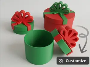 Customizable round gift box
