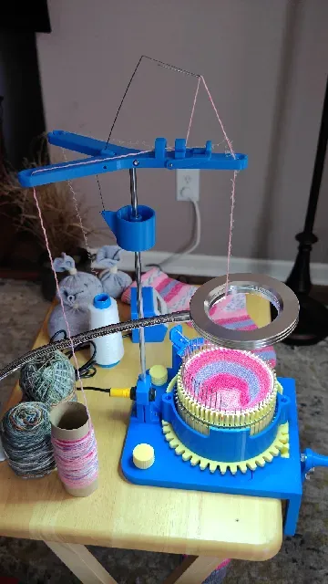 Circular Sock Knitting Machine For My MOM and YOU! V2! With Ribber. Legare Style Machine! — Фото 16 из 27