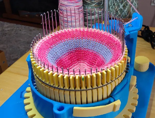 Circular Sock Knitting Machine For My MOM and YOU! V2! With Ribber. Legare Style Machine! — Фото 19 из 27