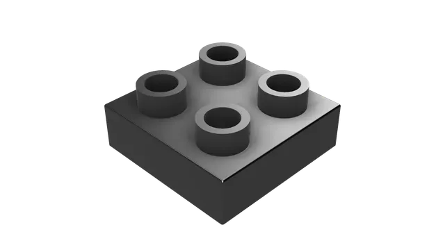 Lego Duplo Plate 2x2 #40665 — Фото 2 из 2