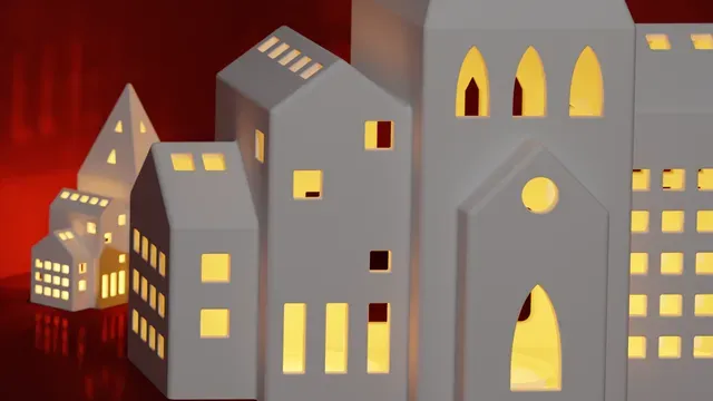 Christmas Modern Tealight Town (for use with 1 or 3 LED tealights) — Фото 8 из 8