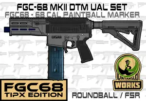 FGC68 MKII tipx edition: Dye tactical mag / planet eclipse CF20 UAL Upper and lower set for paintball first strike use